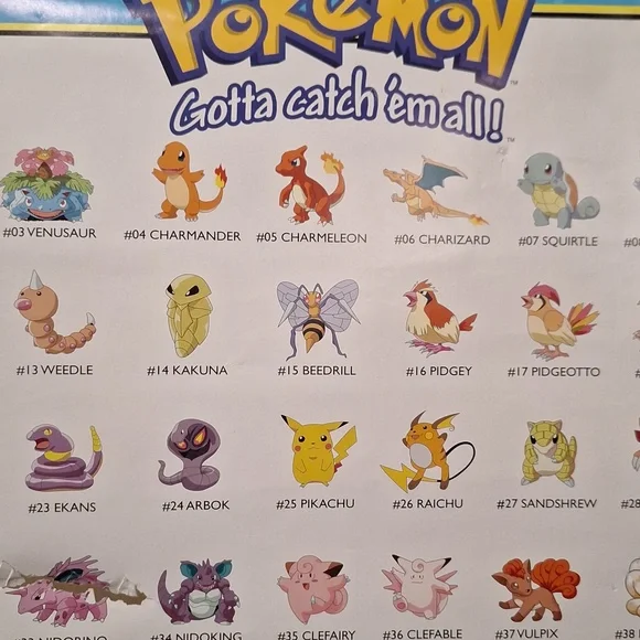 Starter Poster - Multicolor Pikachu & Classic Starters