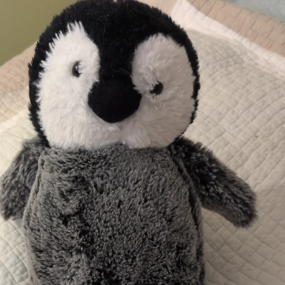 Kellytoy Grey and White Plush Baby Penguin Pet Toy