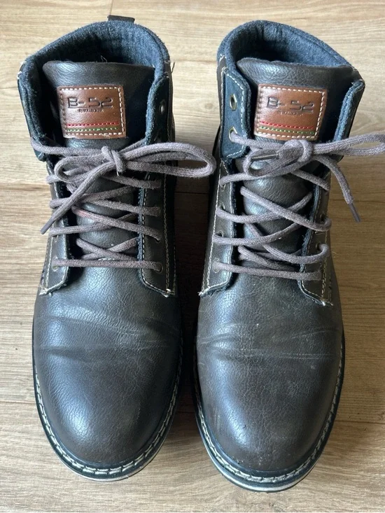 B-52 by Bulldoxer Men's Brown‎ Leather Lace-Up Boots