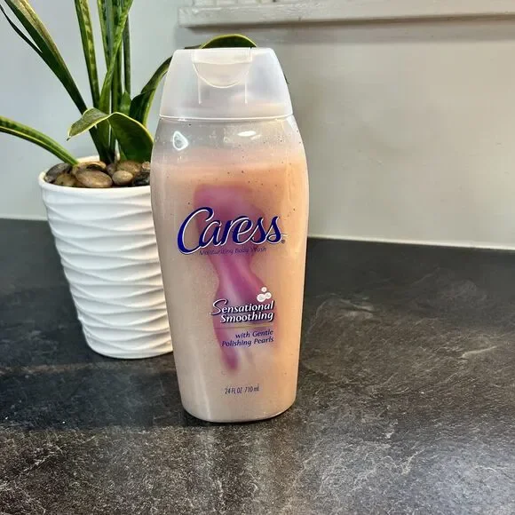 RARE Caress SENSATIONAL SMOOTHING Body Wash W Polishing Pearls LG SIZE‎ 24 Oz