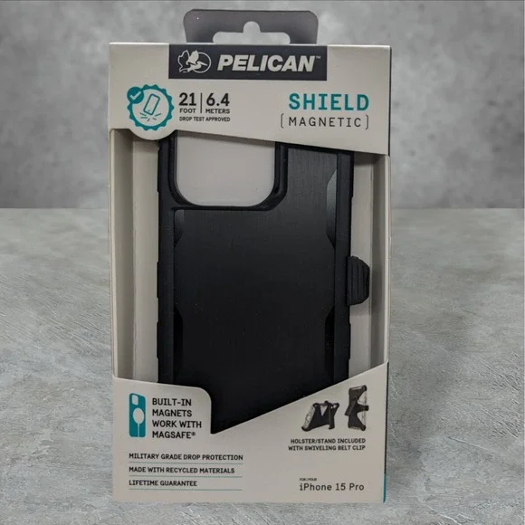 L8.‎ Pelican Shield Magnetic Case For Apple iPhone 15 Pro (2023 6.1 Pro) magsafe