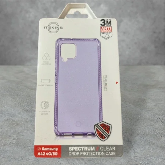 Itskins Spectrum Case Samsung Galaxy A42 4G/5G Clear Purple See Description T2