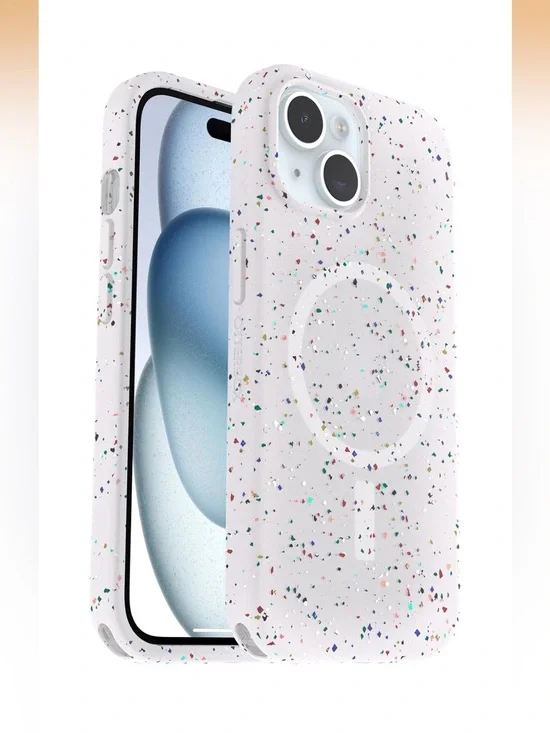 EUC OtterBox Case: Core Series for iPhone 16e, 15, 14, & 13 in Sprinkles White