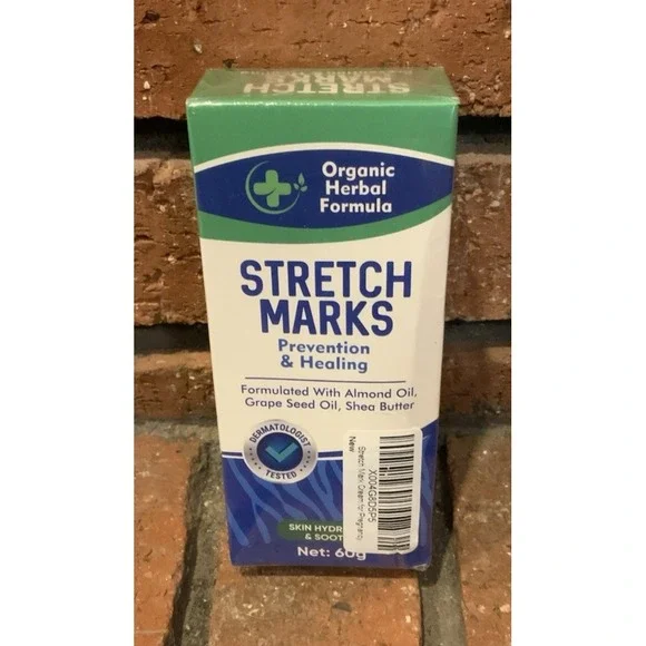 Organic‎ Herbal Formula Stretch Mark Creme Almond, Grape Seed Oil, Shea Butter