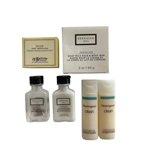 Beekman 1802 Goat Milk Face‎ & Body Bar Shampoo Conditioner Trial Size Set