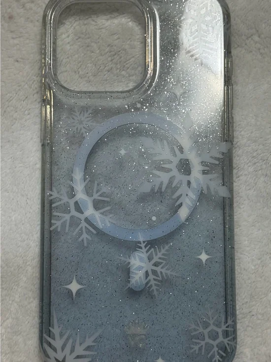 Velvet Caviar Glitter Snowflake iPhone 15 Pro Max MagSafe Case