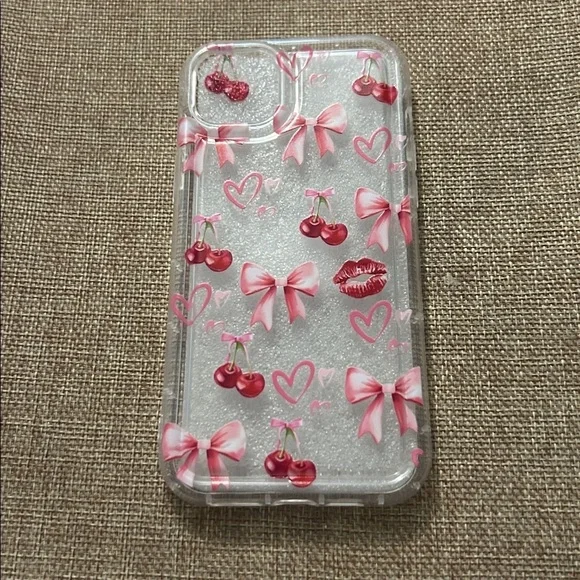 iPhone 14Plus Case Cherries,Hearts& Kisses See description 4  others it will fit