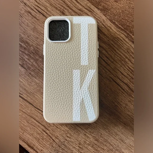 BAUBLEBAR Leather iPhone 12 Case - Customized TK - NEW!
