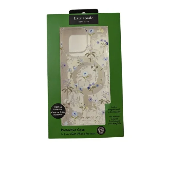 D7-N Kate Spade New York Apple‎ iPhone 16 Pro Max Protective MagSafe Case Flower