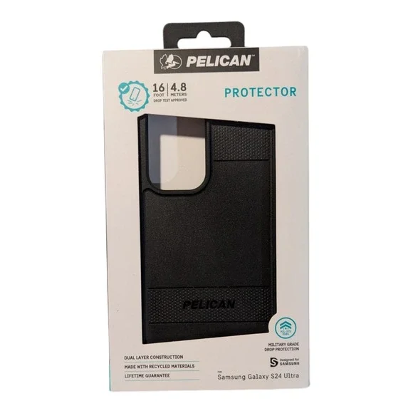 D8. Pelican Protector Series Case for Samsung Galaxy S24 Ultra‎ - Black
