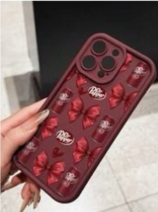 Red Bow Pattern Protective Phone Case - Red