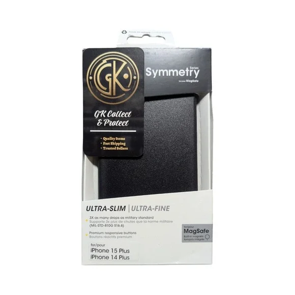 K6-O OtterBox Drop+ Apple iPhone 15/14 Plus Symmetry Series Case - Black‎