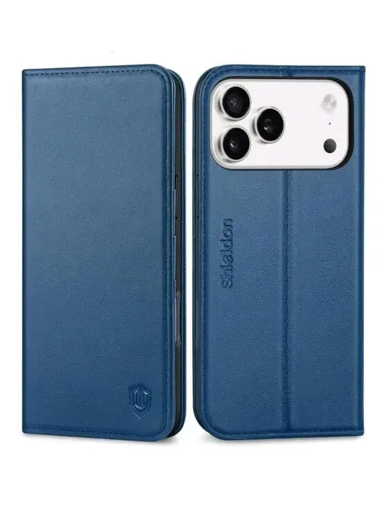 SHIELDON Wallet Case for iPhone 17 Pro Max 6.9-Inch 2025, 4 Card Holders, Blue