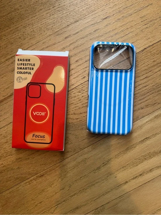 iPhone 17 Pro Case Cute Striped Shockproof Slim TPU  (Blue)