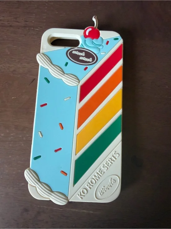 Wiggle Wiggle Blue Cake Slice Silicone iPhone Case