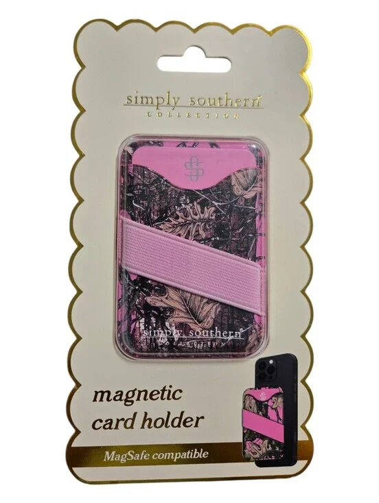Simply Southern Pink Camouflage Magnetic Card Holder