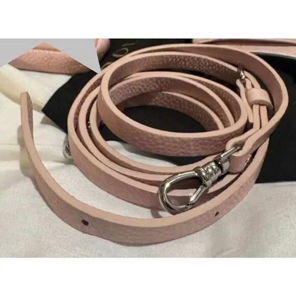 Bandolier 1” donna crossbody light pink leather belt/strap