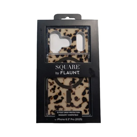 Y1O FLAUNT Square Case w/MagSafe Apple iPhone 17 PRO Blonde‎ Tortoise Shell