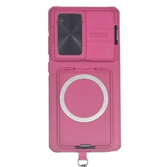 Nillkin Discover‎ Innovation GalaxyS25 MagSafe CasePink Camera Slide Kickstand