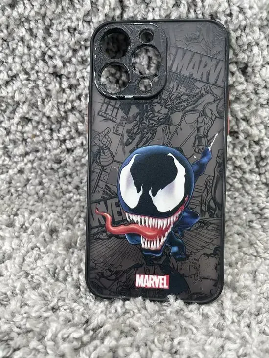 Cartoon Marvel Venom Spiderman Design Case Cover For iPhone 14 Pro Max