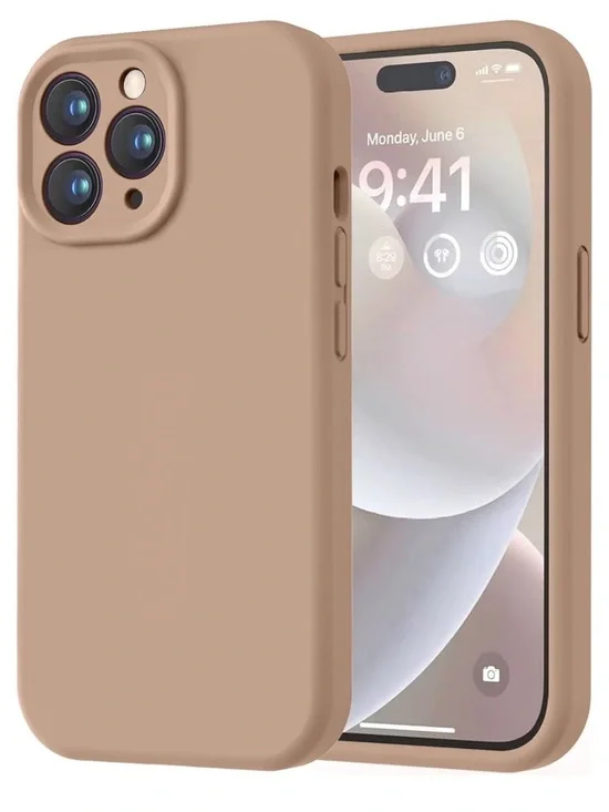 Vooii Silicone Phone Case for iPhone 14 in Beige