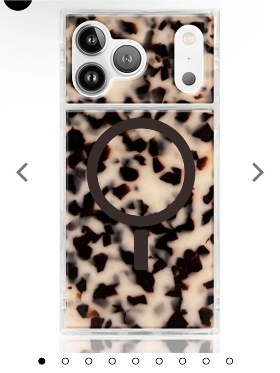 Square Blonde Tortoise Shell iPhone Case - Iphone Pro Magsafe