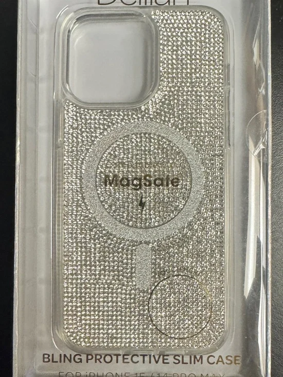 Elila Silver Bling MagSafe-Compatible Slim Phone Case