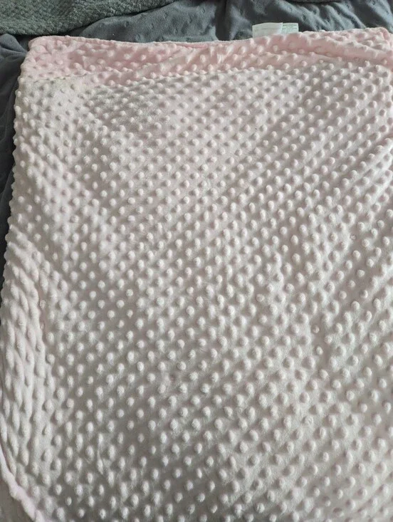 Soft Pink Dimple Minky Weighted Blanket