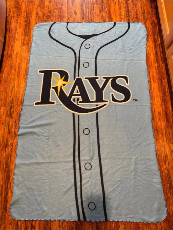 Tampa Bay Rays Light Blue Logo Fleece Blanket
