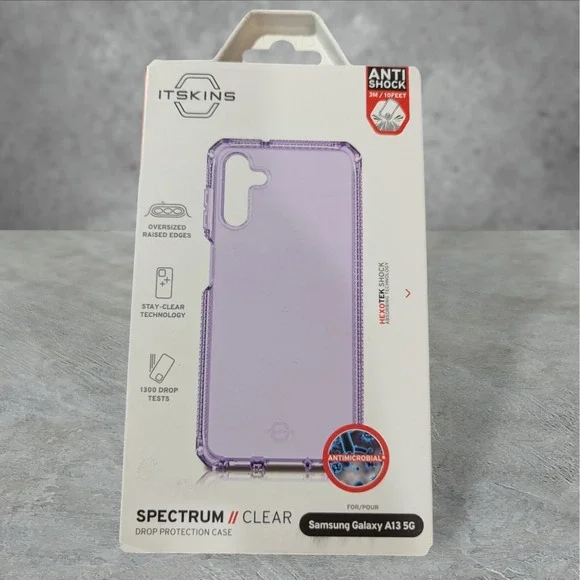 Itskins Spectrum Clear Case for Samsung Galaxy A13 5G Purple See Description T2
