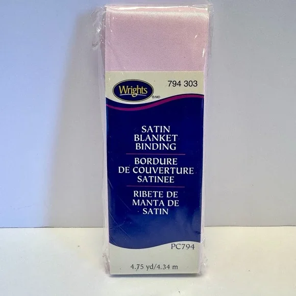 Wrights Pink‎ Satin Blanket Binding 4.75 Yards PC794 303