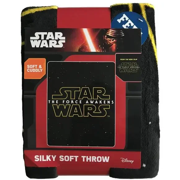 NEW Disney Star Wars The Force Awakens Silky Soft Throw Blanket 40