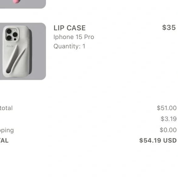 rhode skin Lip Case for iPhone 15 Pro in Light Gray
