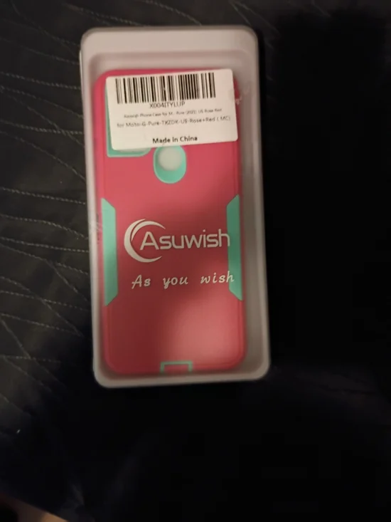 Pink and Mint Protective Phone Case for Moto G6