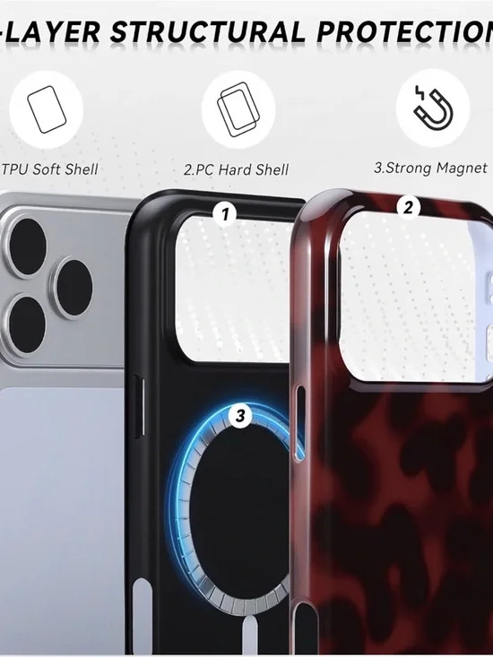 NEW! iPhone 17 Pro Case Tortoiseshell MagSafe-Compatible Dual-Layer Shockproof