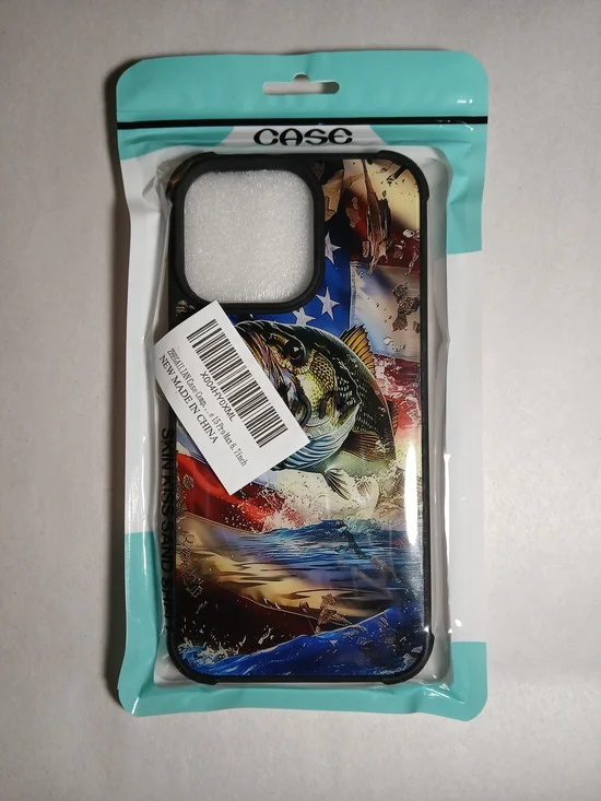 ZHEGAILIAN Patriotic Largemouth Bass Tough Case For iPhone 15 Pro Max 6.7