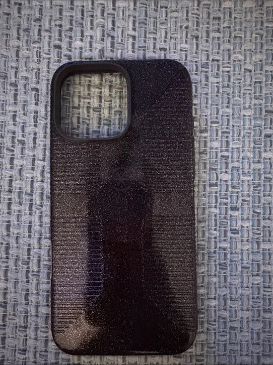 Black Sparkle Textured Phone 16 pro max case for Cell Phones