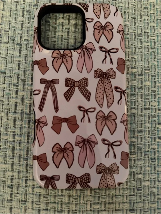 Pink Bow Pattern Phone 16 pro max Case for Cell Phones