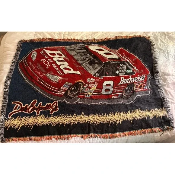 NASCAR‎ Dale Earnhardt Jr #8 Budweiser Monte Carlo Tapestry Throw Blanket