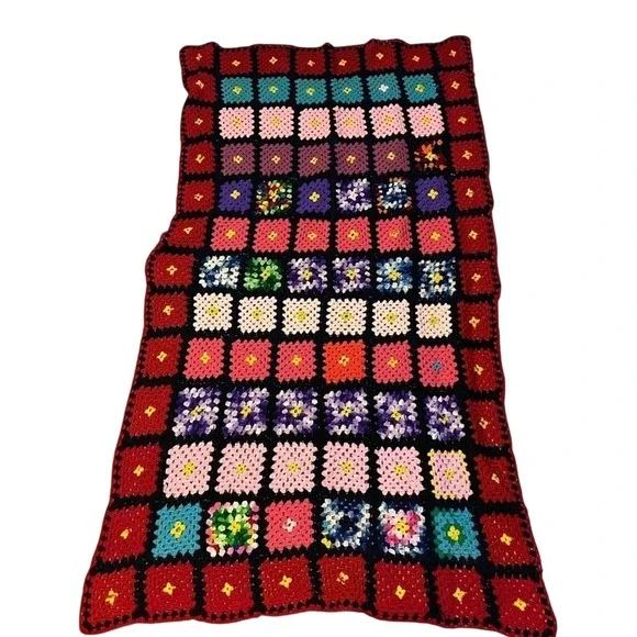 Handmade Granny Square‎ Blanket Throw Afghan Quirky Unique