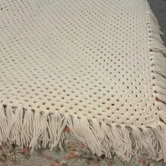 Hand crocheted throw