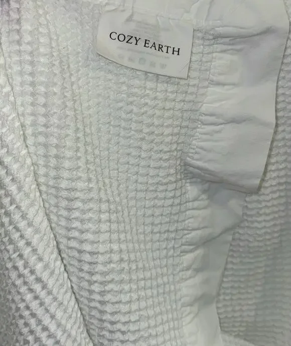 Cozy Earth White KING Size Waffle Blanket