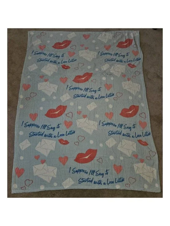 Netflix Jay Franco Fleece Blanket Throw 45x60 Blue To All Boys I've Loved Before