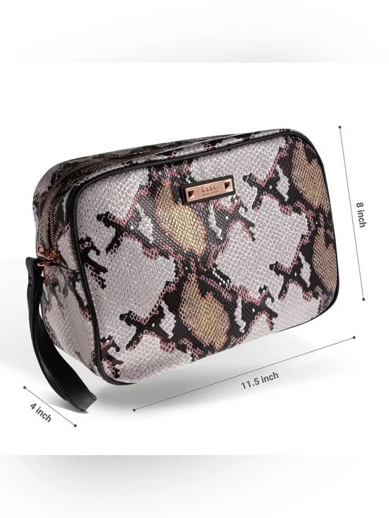 Nicole Miller Makeup Bag  Cosmetic bag in Pink, Gold and Black