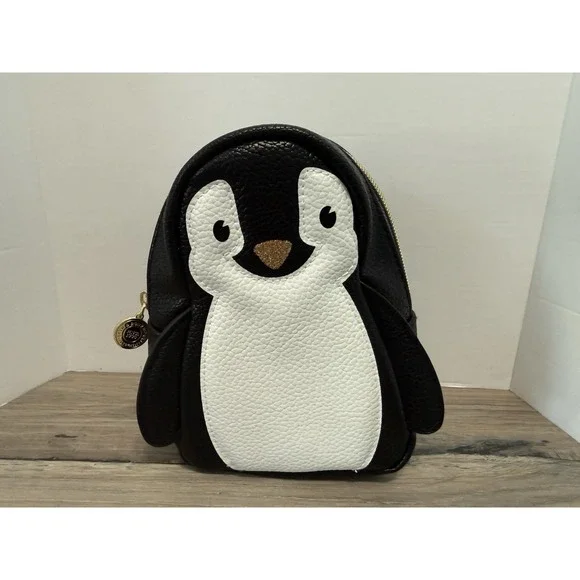 Bath & Body Works Penguin Makeup Bag Black and White
