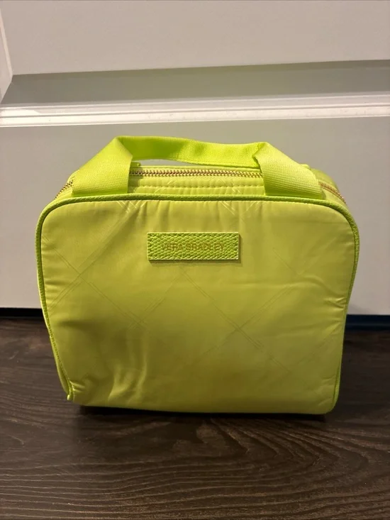 Vera Bradley Preppy Poly Lunch Cooler Sack Bag Case Box in Citrine Green