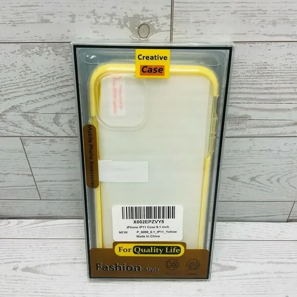 Yellow Silicone Protective Case for iPhone 11 Shockproof Phone Cover