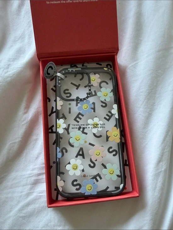 Casetify Clear Floral Smile iPhone Case - Multicolor Flowers