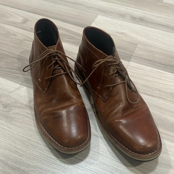 STEVE MADDEN Men’s Brown Leather Chukka Ankle Boots Size 9.5