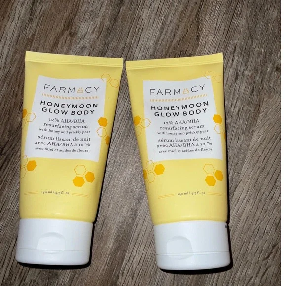 Farmacy Honeymoon Glow Body Resurfacing Serum 12% AHA/BHA Honey Prickly Pear 2pk